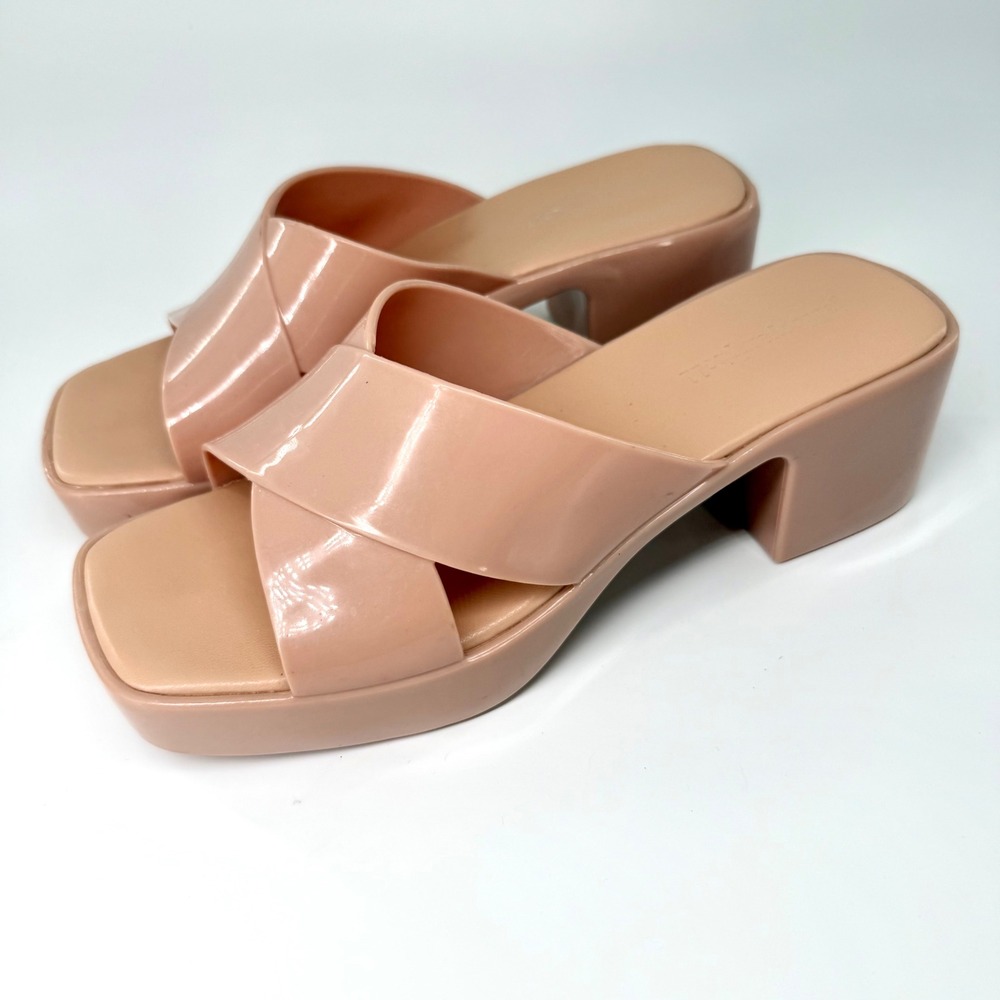 Jeffrey Campbell Blush Patent Platform Mules